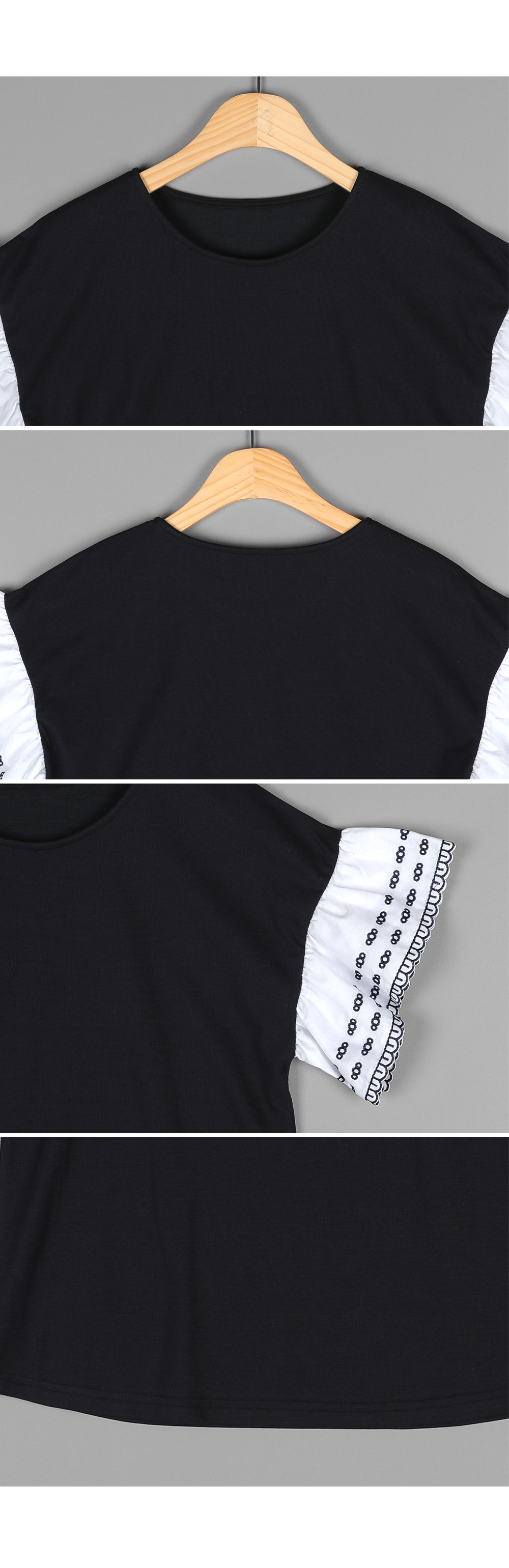 刺繍ラッフルスリーブTシャツ・全2色 | DHOLIC | 詳細画像5