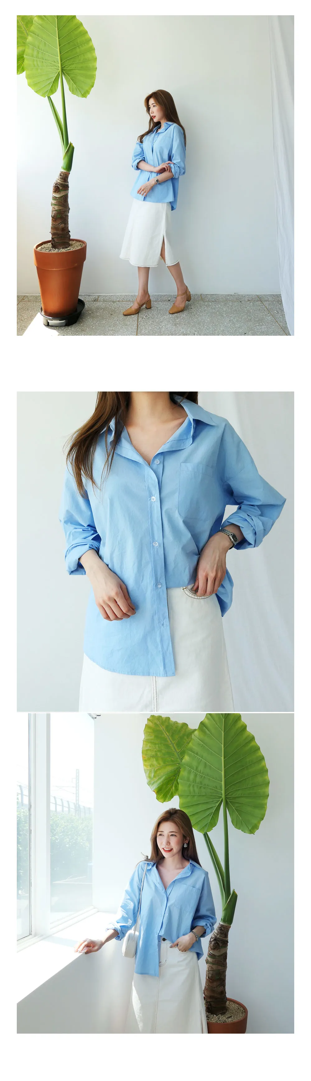 コットンオーバーサイズシャツ・全4色 | DHOLIC | 詳細画像4