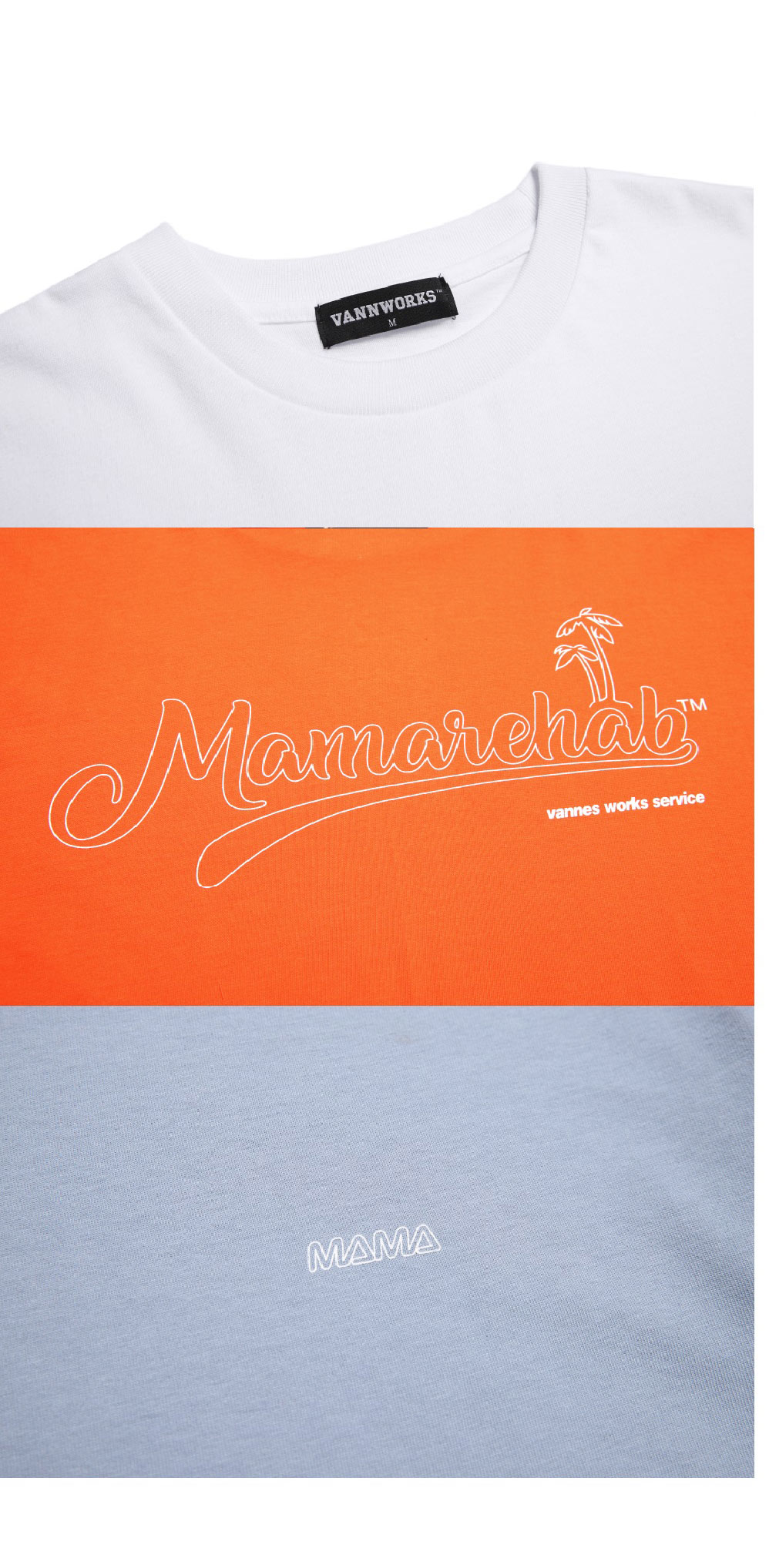*VANNWORKS*ハワイアン2Tシャツ(VNAHTS124)ホワイト | 詳細画像6