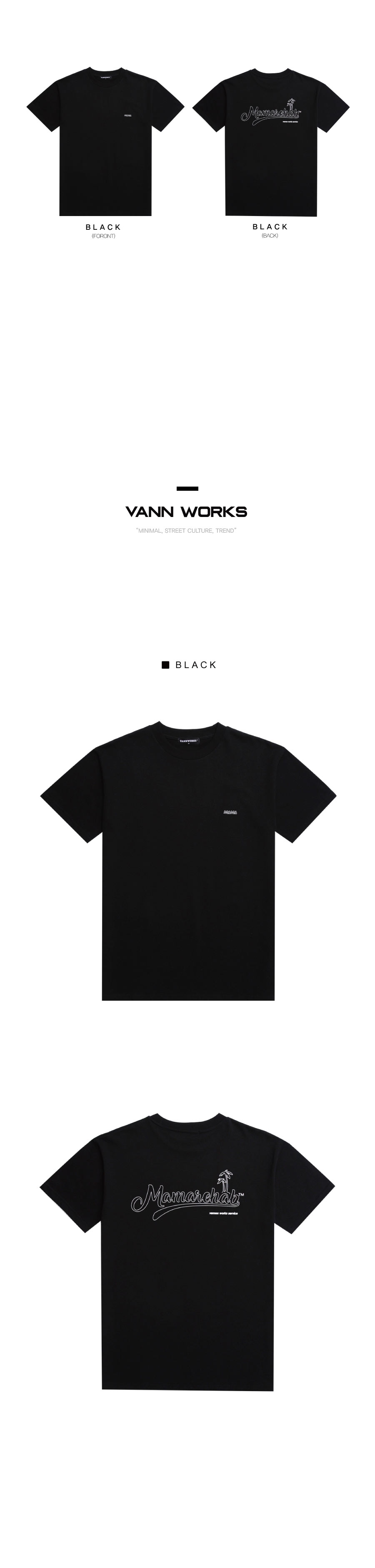 *VANNWORKS*ハワイアン2Tシャツ(VNAHTS124)ブラック | 詳細画像3