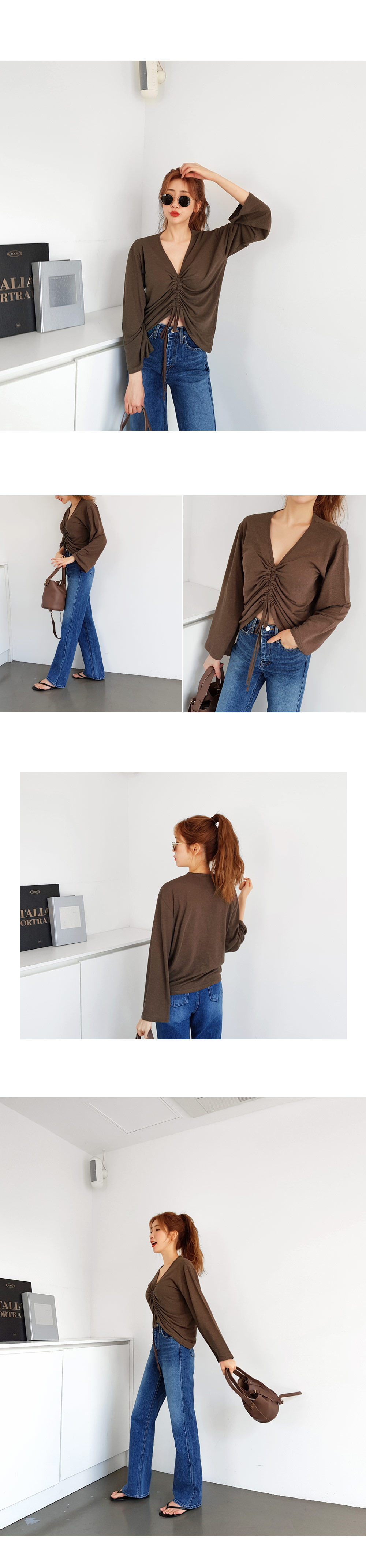 フロントストリングTシャツ・全4色 | DHOLIC | 詳細画像2
