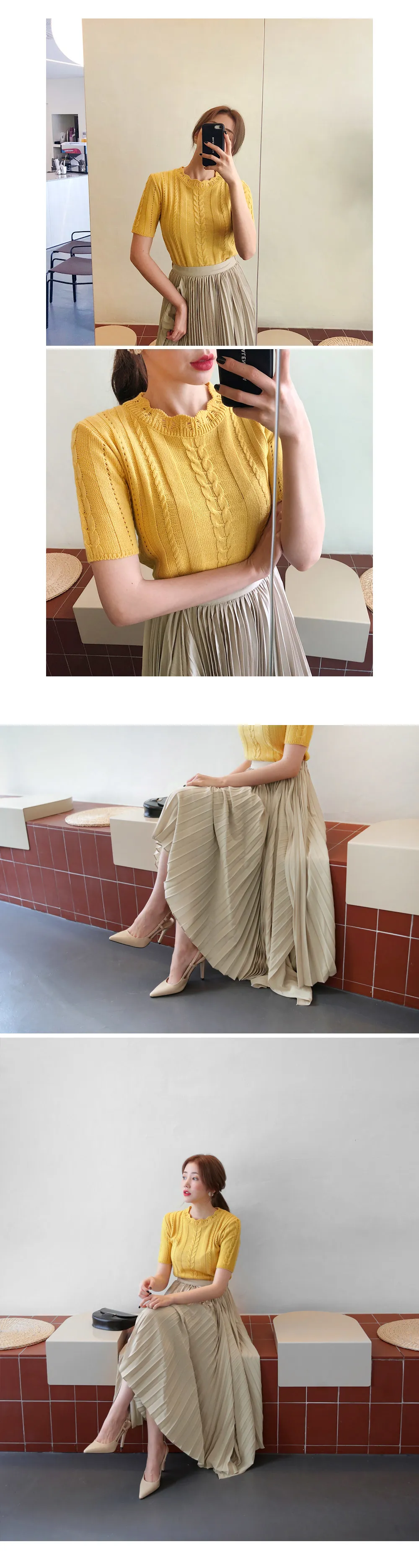 アンバランスプリーツスカート・全2色 | DHOLIC | 詳細画像8