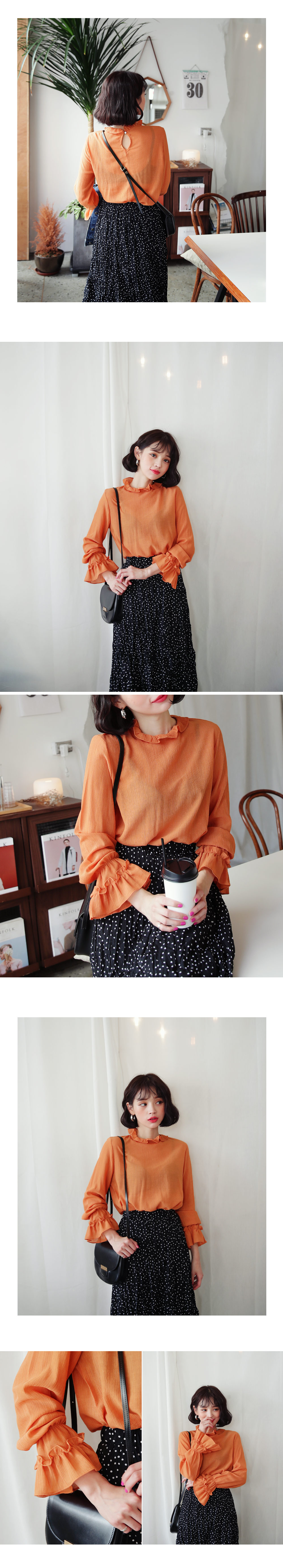 フリルヘムブラウス・全5色 | DHOLIC | 詳細画像3