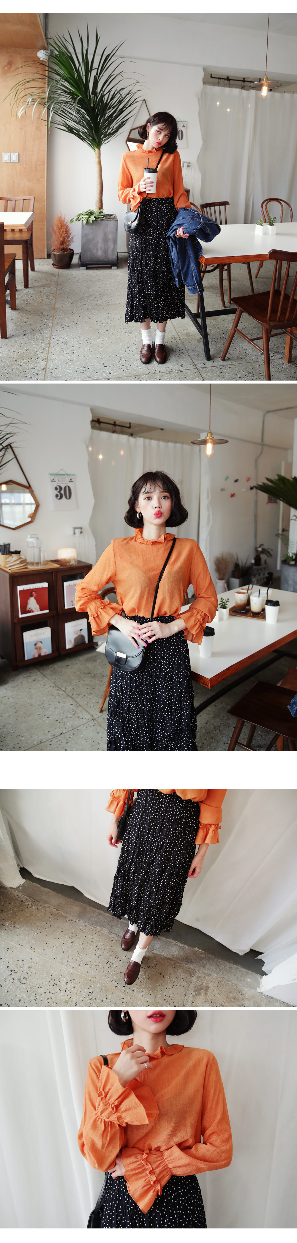 フリルヘムブラウス・全5色 | DHOLIC | 詳細画像4