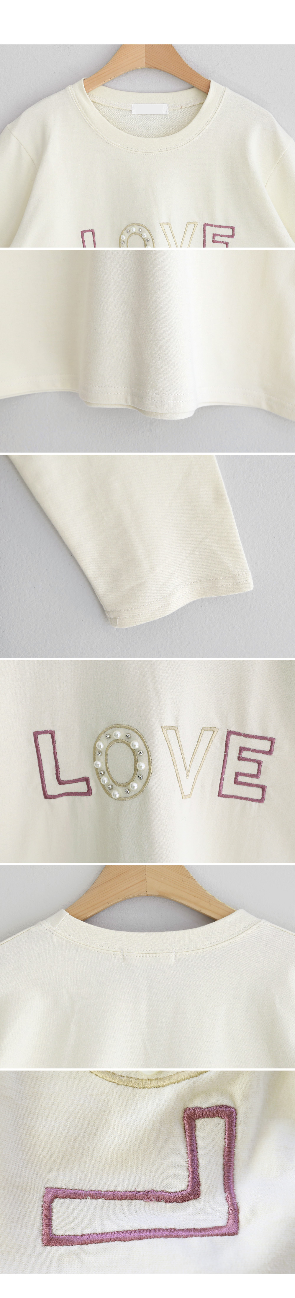 LOVE刺繍Tシャツ・全3色 | DHOLIC | 詳細画像8