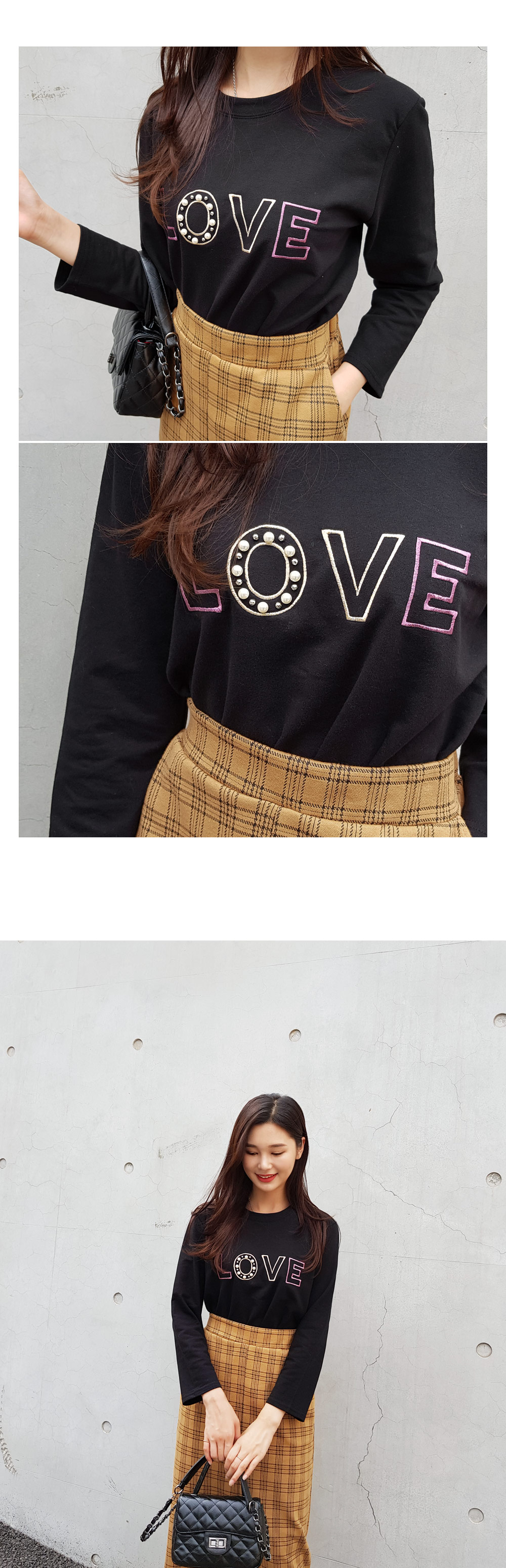 LOVE刺繍Tシャツ・全3色 | DHOLIC | 詳細画像6
