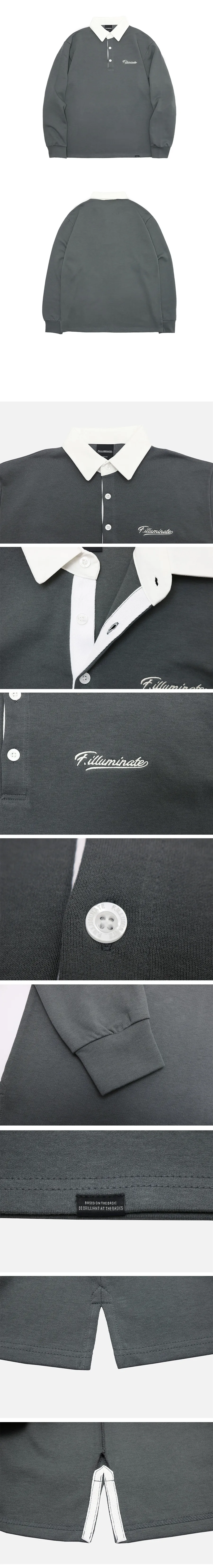 *F.ILLUMINATE*レタリングポロカラーTシャツ(チャコール) | 詳細画像6
