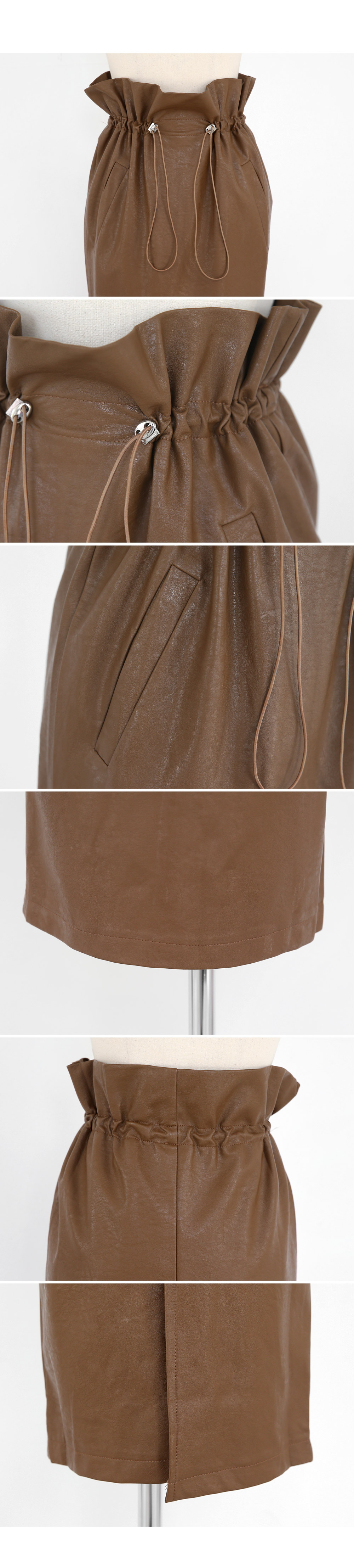 レザー調ドローストリングスカート・全3色 | DHOLIC PLUS | 詳細画像22