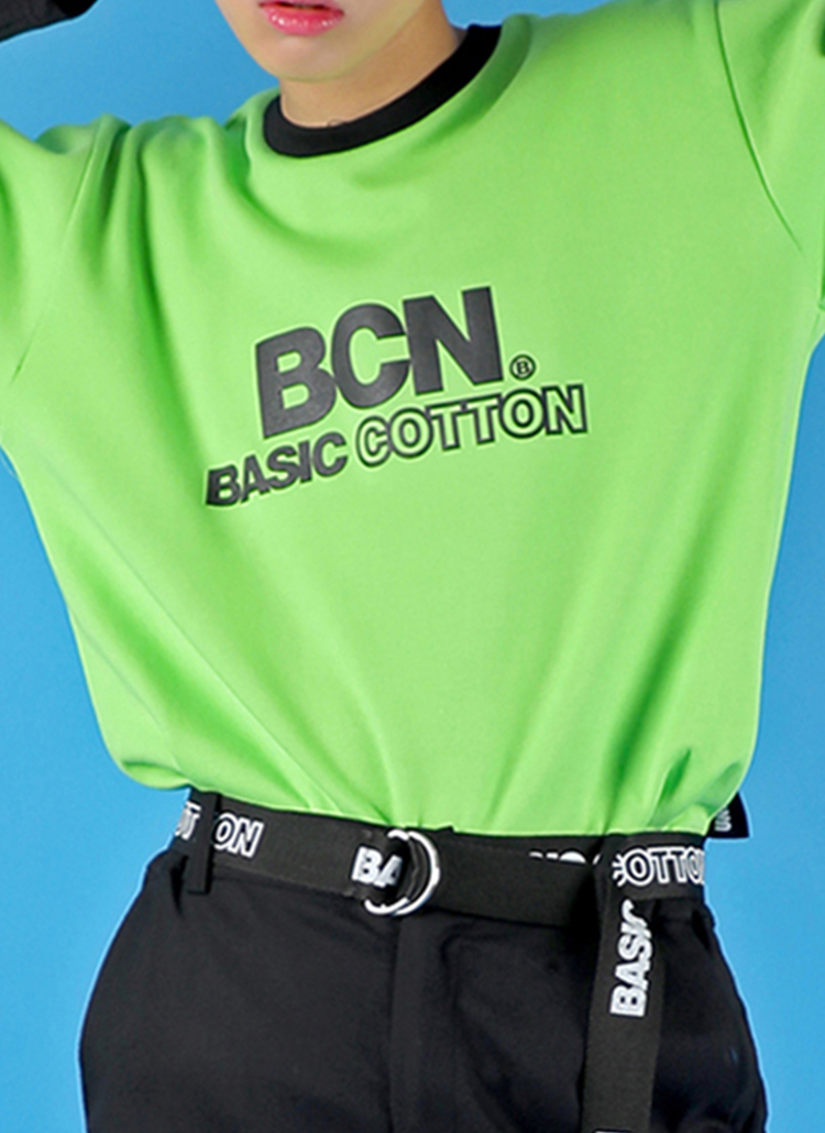 *BASIC COTTON*BCNロゴレイヤードTシャツ(グリーン) | 詳細画像1