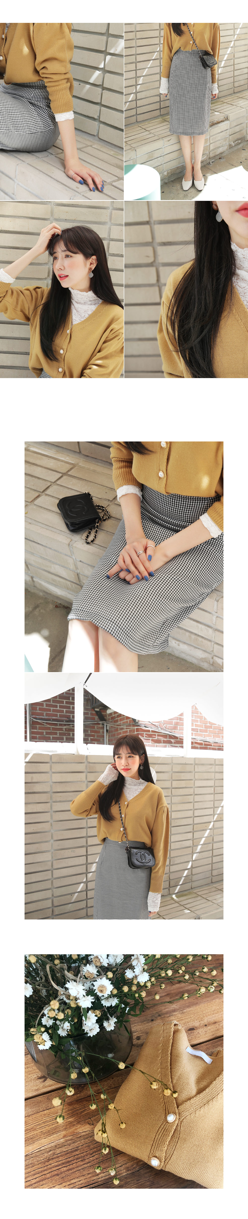 ハウンドトゥースHラインスカート・全2色 | DHOLIC | 詳細画像3