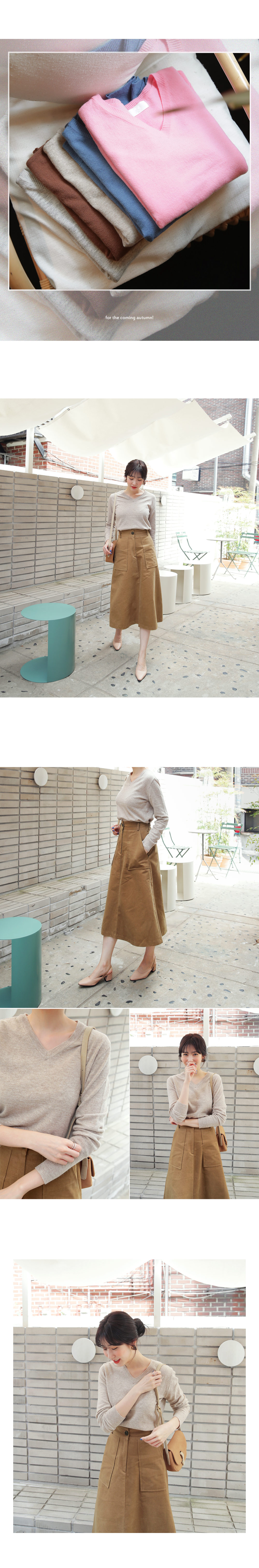 ビッグポケットAラインスカート・全3色 | DHOLIC | 詳細画像3