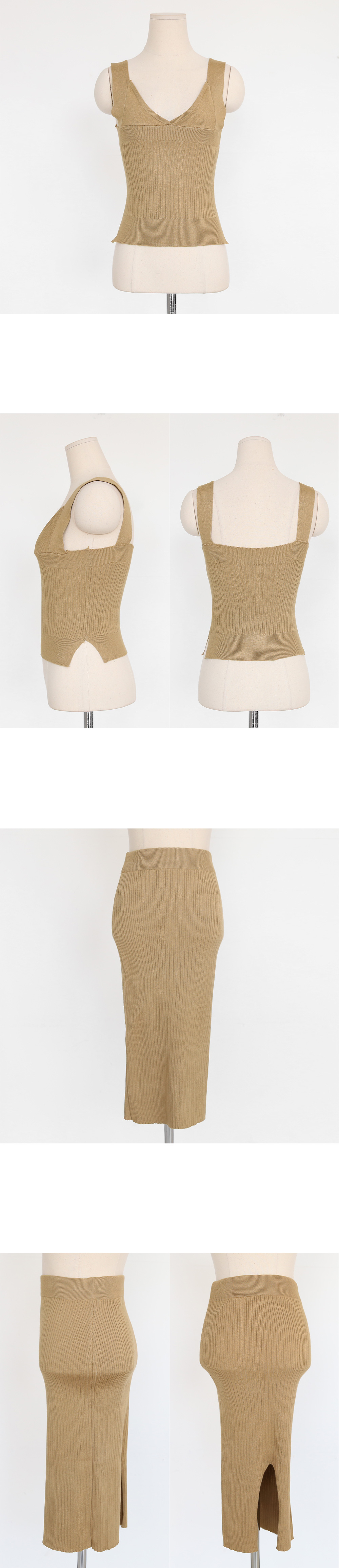 シャツ&二ットスリーブレス&スカート3SET・全3色 | DHOLIC | 詳細画像8