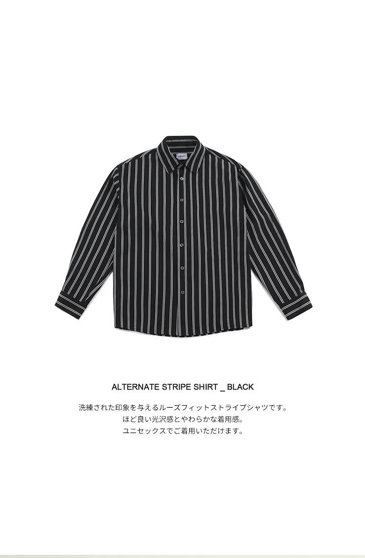*CLIF*ダブルストライプパターンシャツ(ブラック) | 詳細画像3