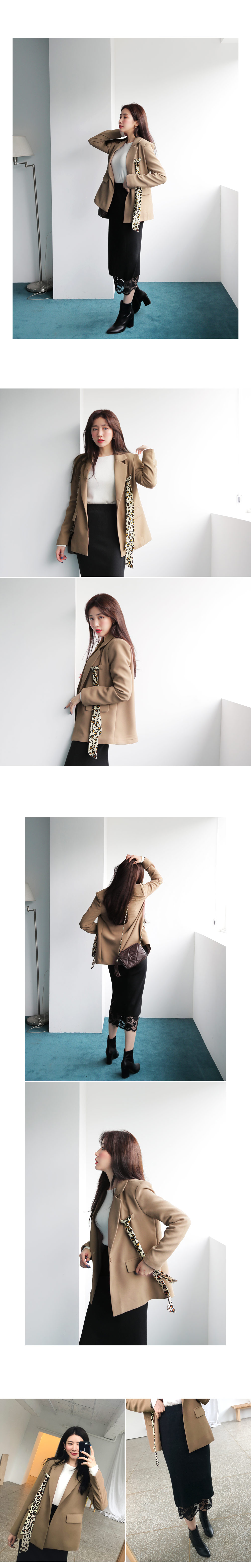 レオパードスカーフSETジャケット・全2色 | DHOLIC | 詳細画像2