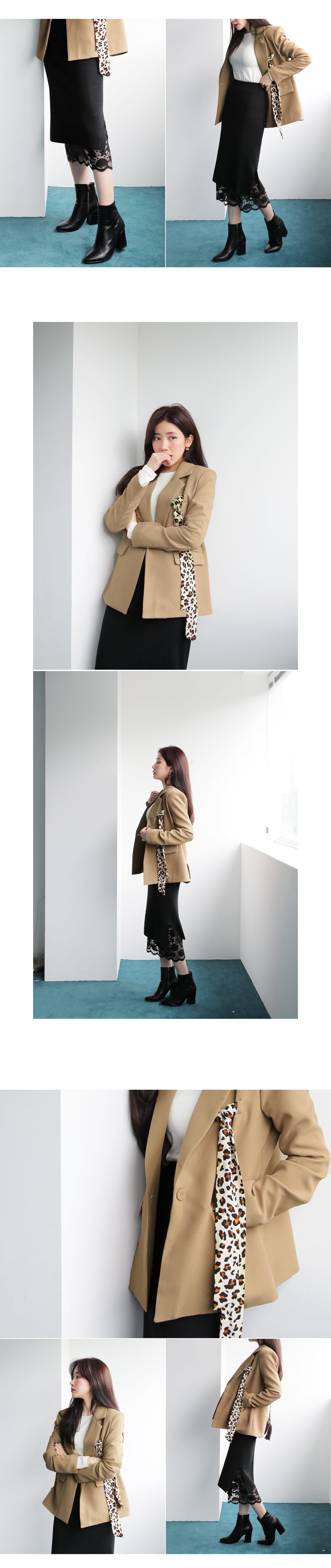 レオパードスカーフSETジャケット・全2色 | DHOLIC | 詳細画像4