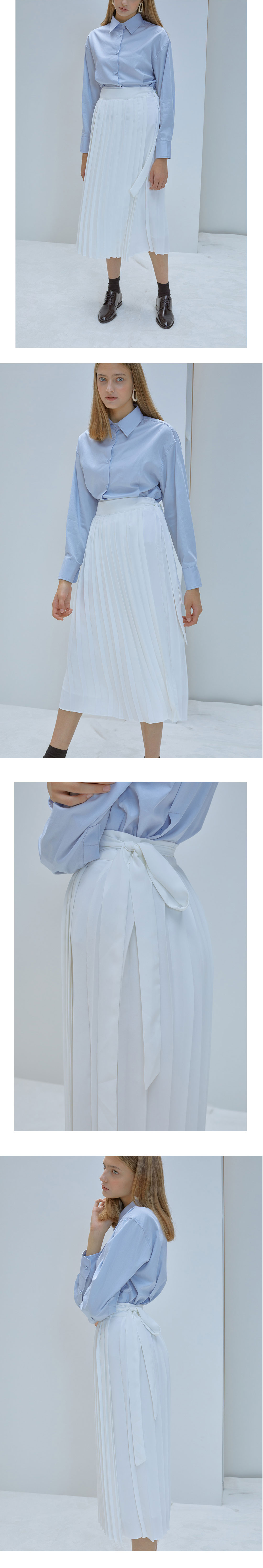 *ANEDIT*プリーツラップスカート(ホワイト) | 詳細画像4