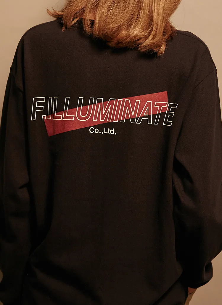 *F.ILLUMINATE*ユニセックステープロゴTシャツ(ネイビー) | 詳細画像1