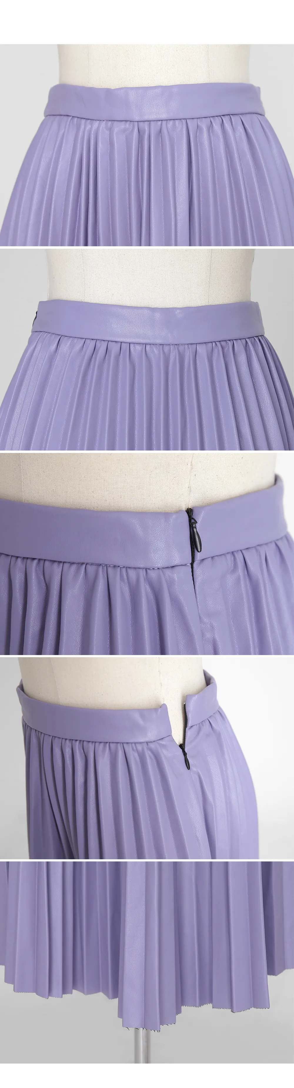 レザー調プリーツAラインスカート・全2色 | DHOLIC PLUS | 詳細画像15