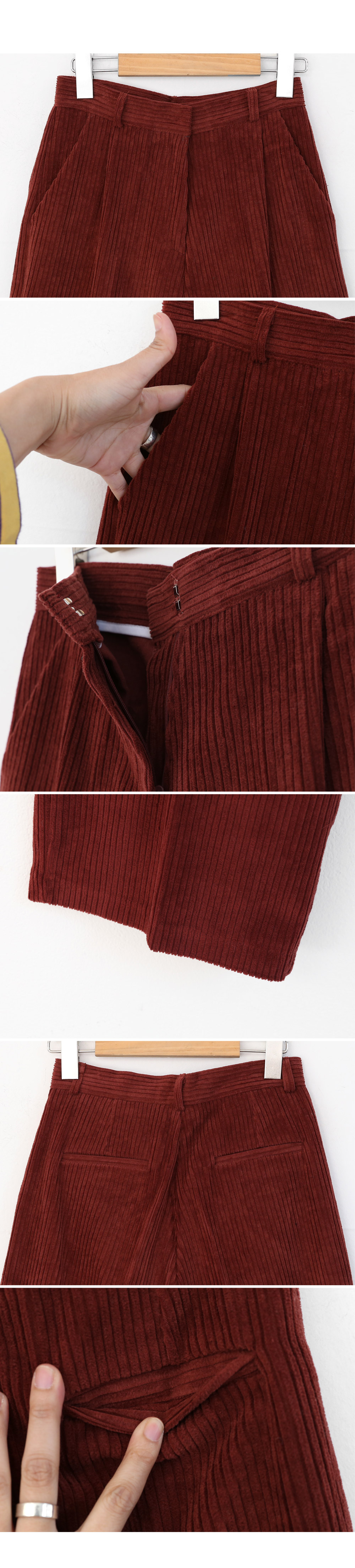 <font color=red><b>○雑誌掲載商品○</b></font>コーデュロイタックワイドパンツ・全3色 | DHOLIC | 詳細画像10