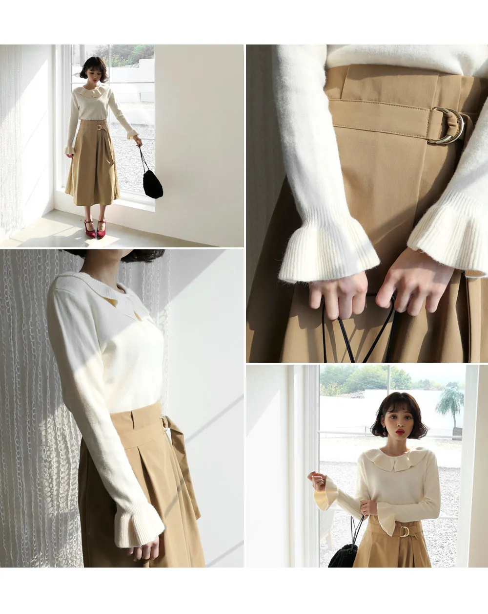 サイドベルトAラインスカート・全2色 | DHOLIC | 詳細画像4