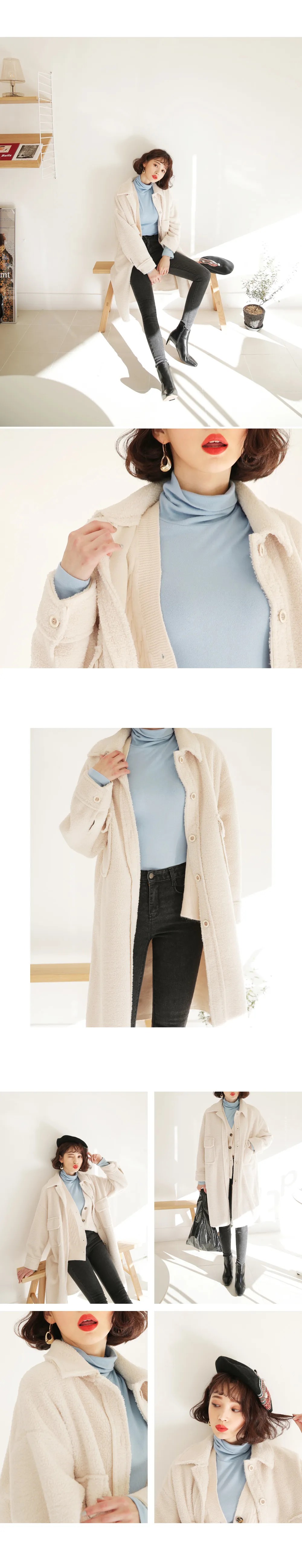 ボアロングシャツジャケット・全2色 | DHOLIC | 詳細画像3