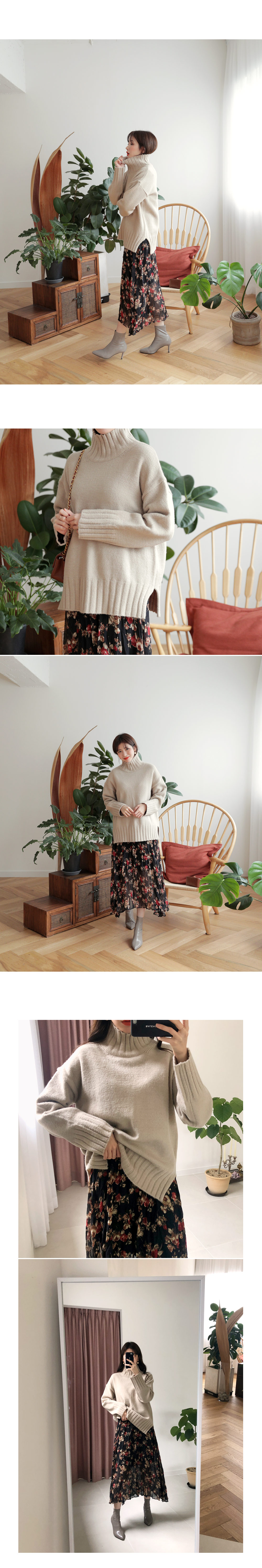 リンクル花柄シフォンワンピース・全2色 | DHOLIC | 詳細画像6