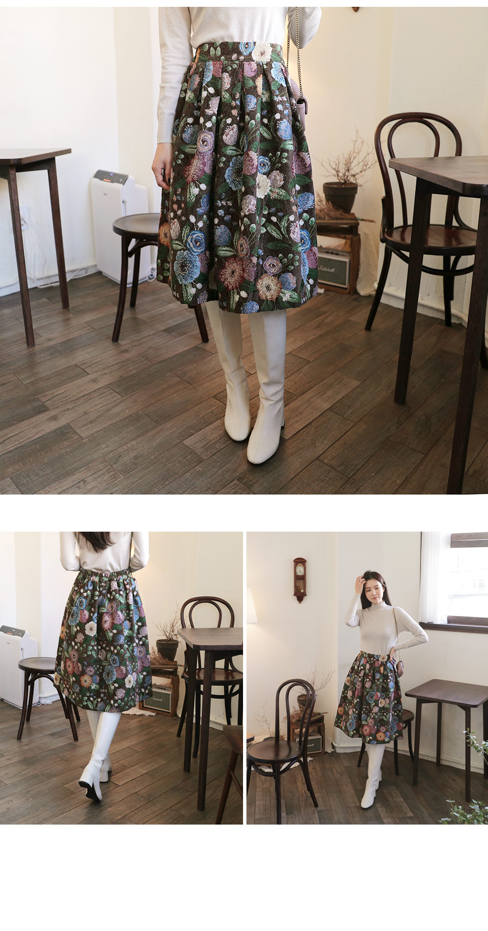 フローラル刺繍フレアスカート・全2色 | DHOLIC PLUS | 詳細画像9