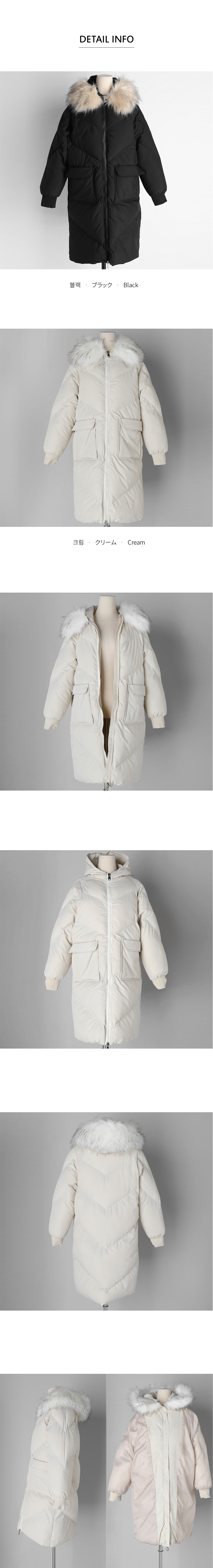 ファーフード中綿ロングジャケット・全2色 | DHOLIC | 詳細画像9