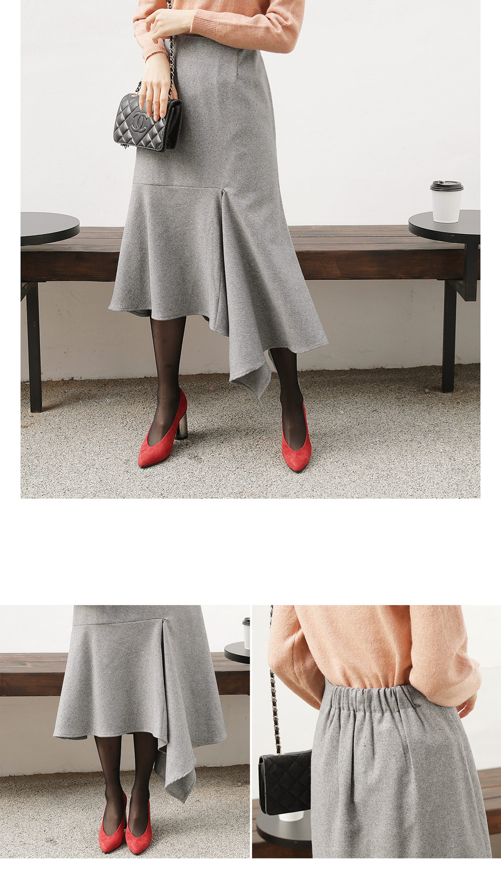 アンバランスマーメイドスカート・全3色 | DHOLIC PLUS | 詳細画像2