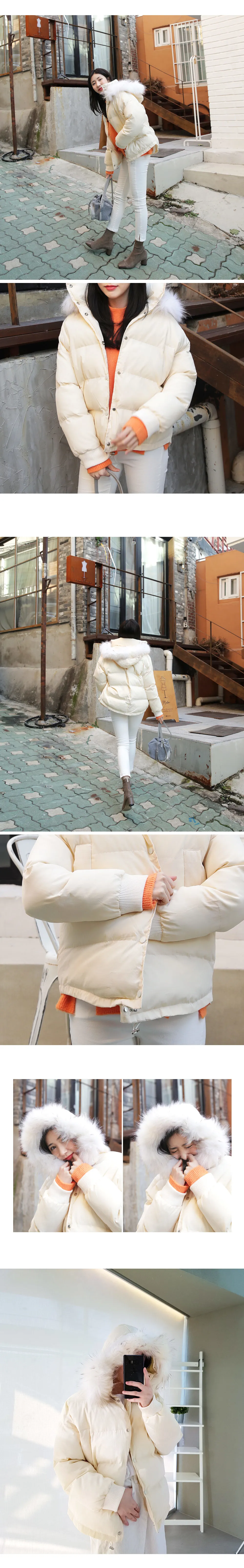 ファーフード中綿ショートジャケット・全3色 | DHOLIC | 詳細画像4
