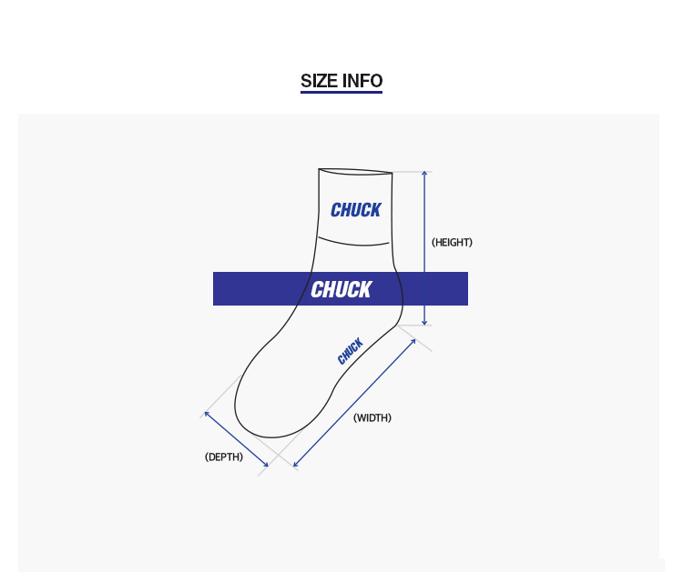 *CHUCK*ボックスロゴソックス(ホワイトブルー) | 詳細画像5