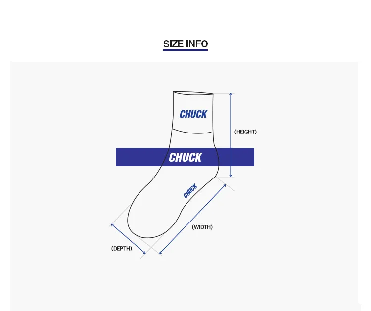 *CHUCK*ボックスロゴソックス(ホワイトブルー) | 詳細画像5