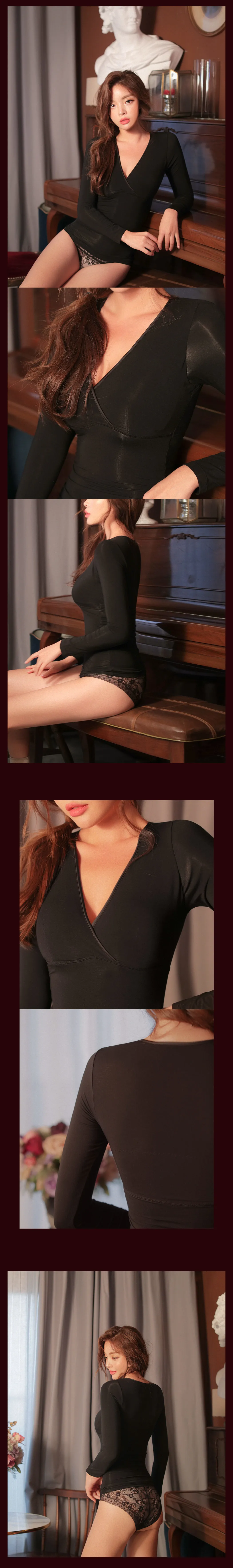 VネックカップインナーTシャツ・全1色 | DHOLIC | 詳細画像2