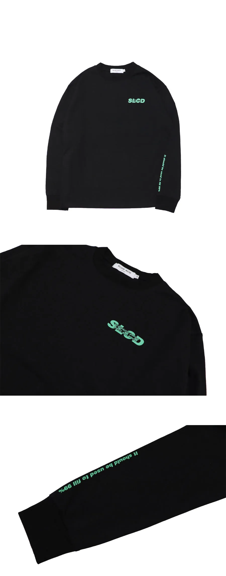 *SLOWACID*SLCDロングTシャツ(ブラック) | 詳細画像4