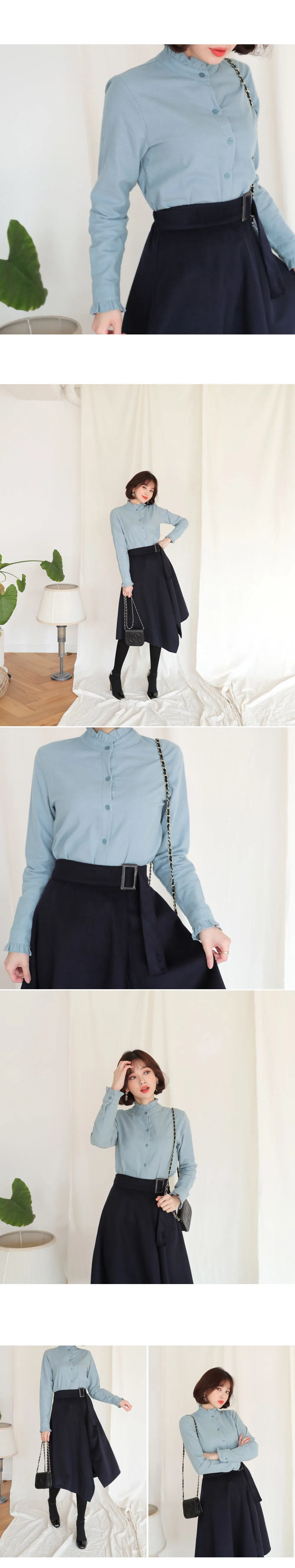 サイドベルトAラインスリットスカート・全2色 | DHOLIC | 詳細画像5