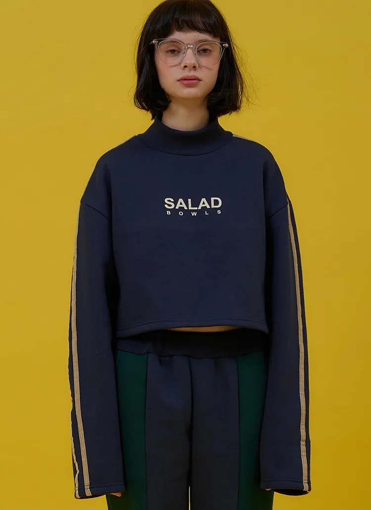 *SALADBOWLS*ベロアラインTシャツ(ネイビー) | 詳細画像1