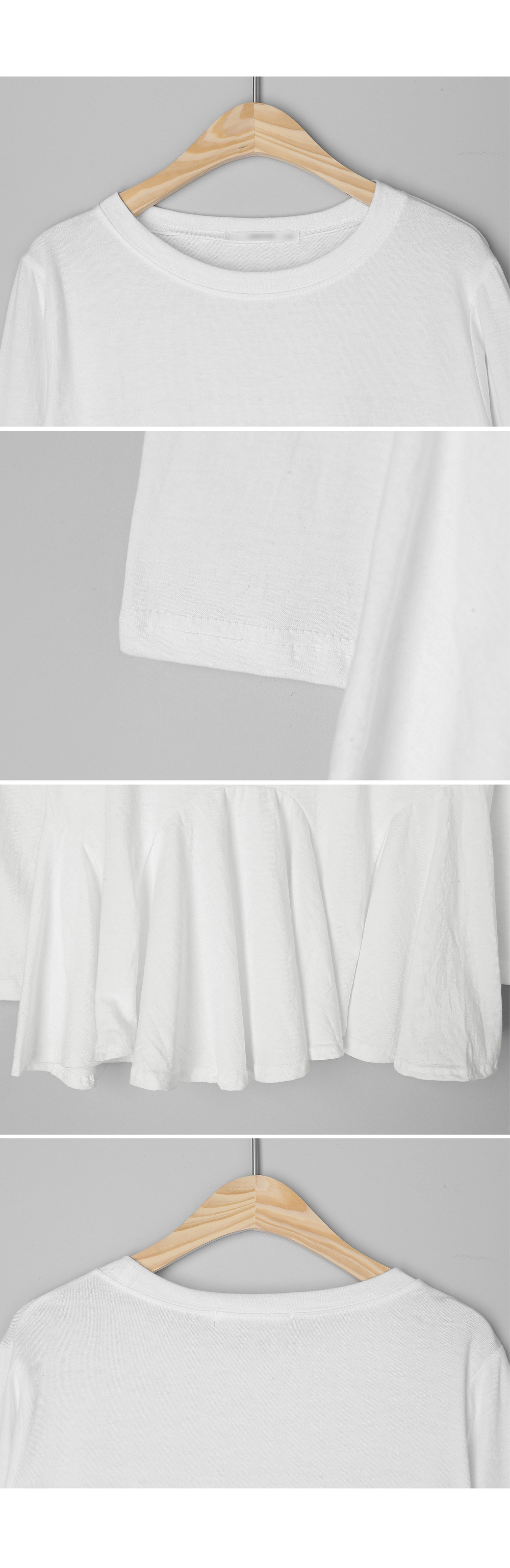 フレアヘムホワイトTシャツ・全1色 | DHOLIC | 詳細画像9