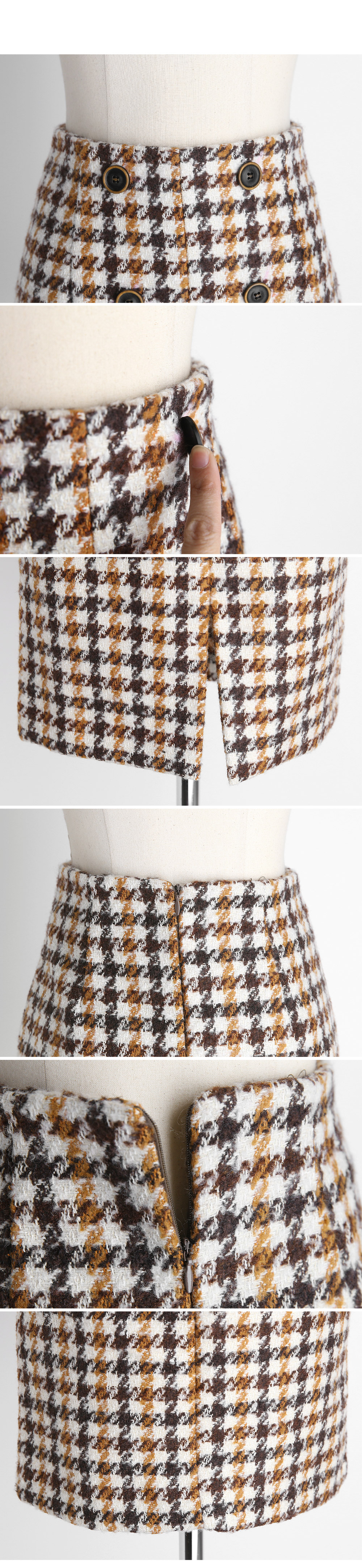 ハウンドトゥースボタンスリットスカート・全2色 | DHOLIC | 詳細画像11