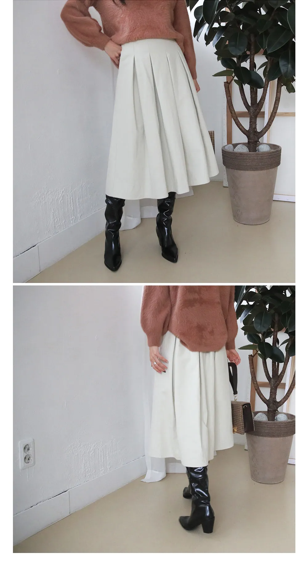 タックAラインロングスカート・全3色 | DHOLIC PLUS | 詳細画像2
