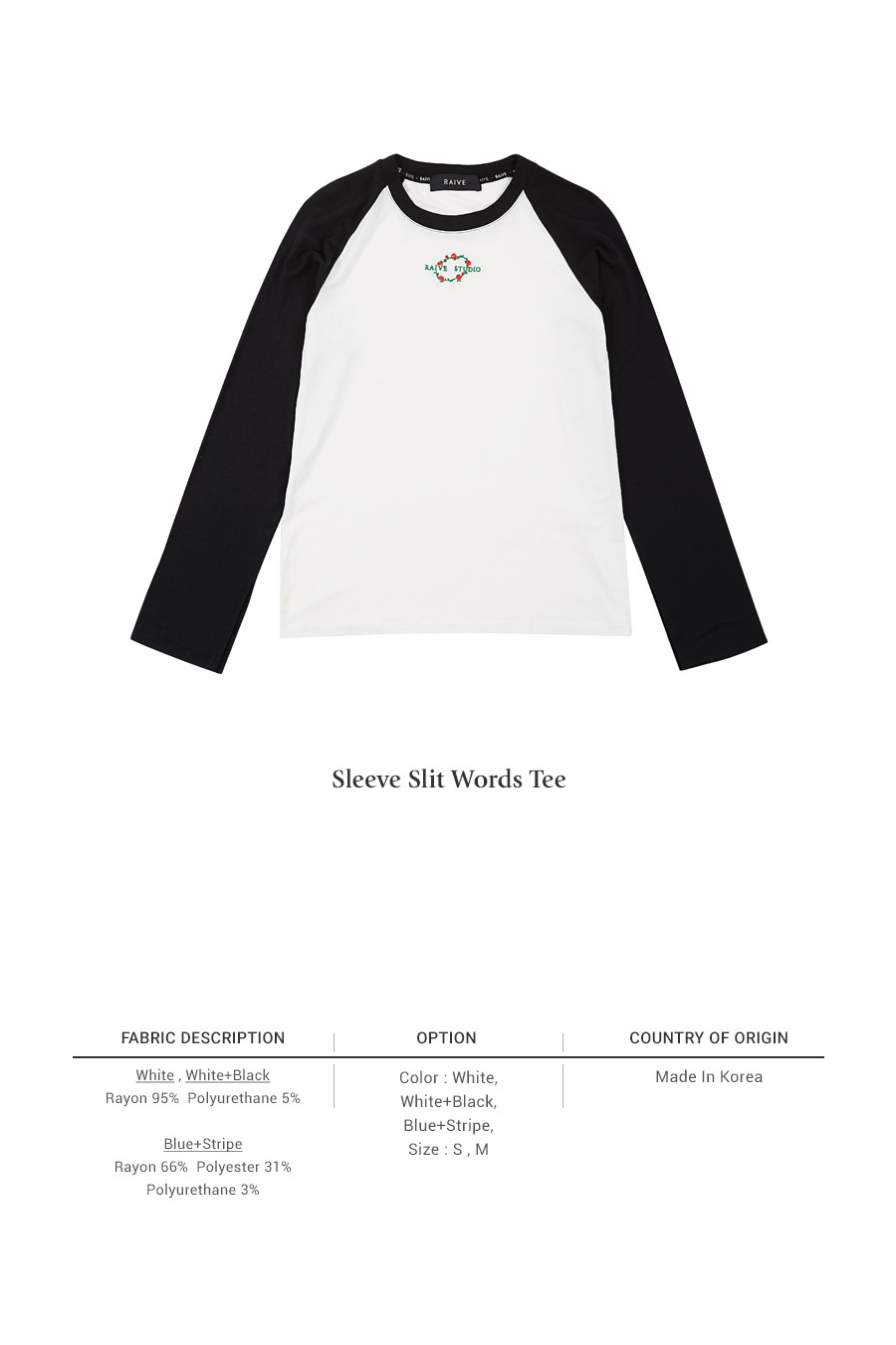 スリーブスリットプリントTシャツ(ホワイト+ブラック) | 詳細画像3