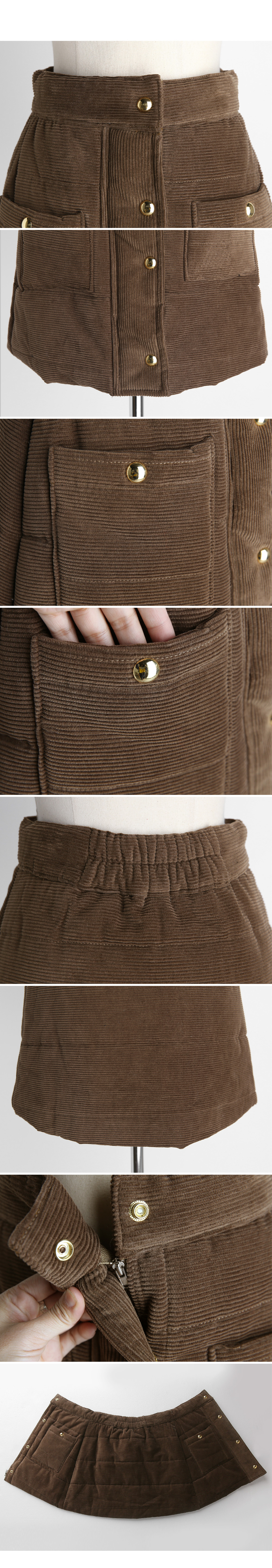 2TYPEコーデュロイ中綿ミニスカート・全2色 | DHOLIC | 詳細画像9