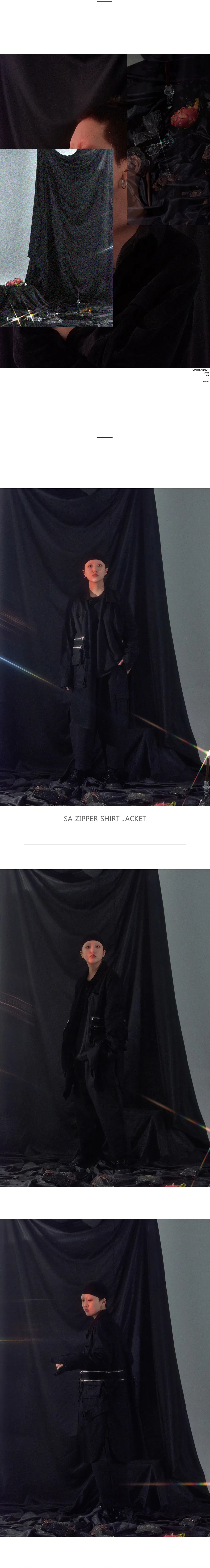 ジッパーディテールロングシャツ(ブラック) | 詳細画像2