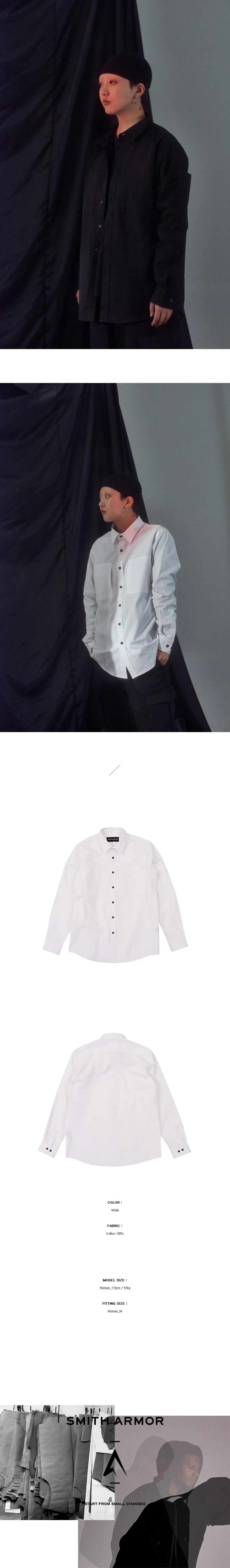 SAダブルポケットシャツ(ホワイト) | 詳細画像3