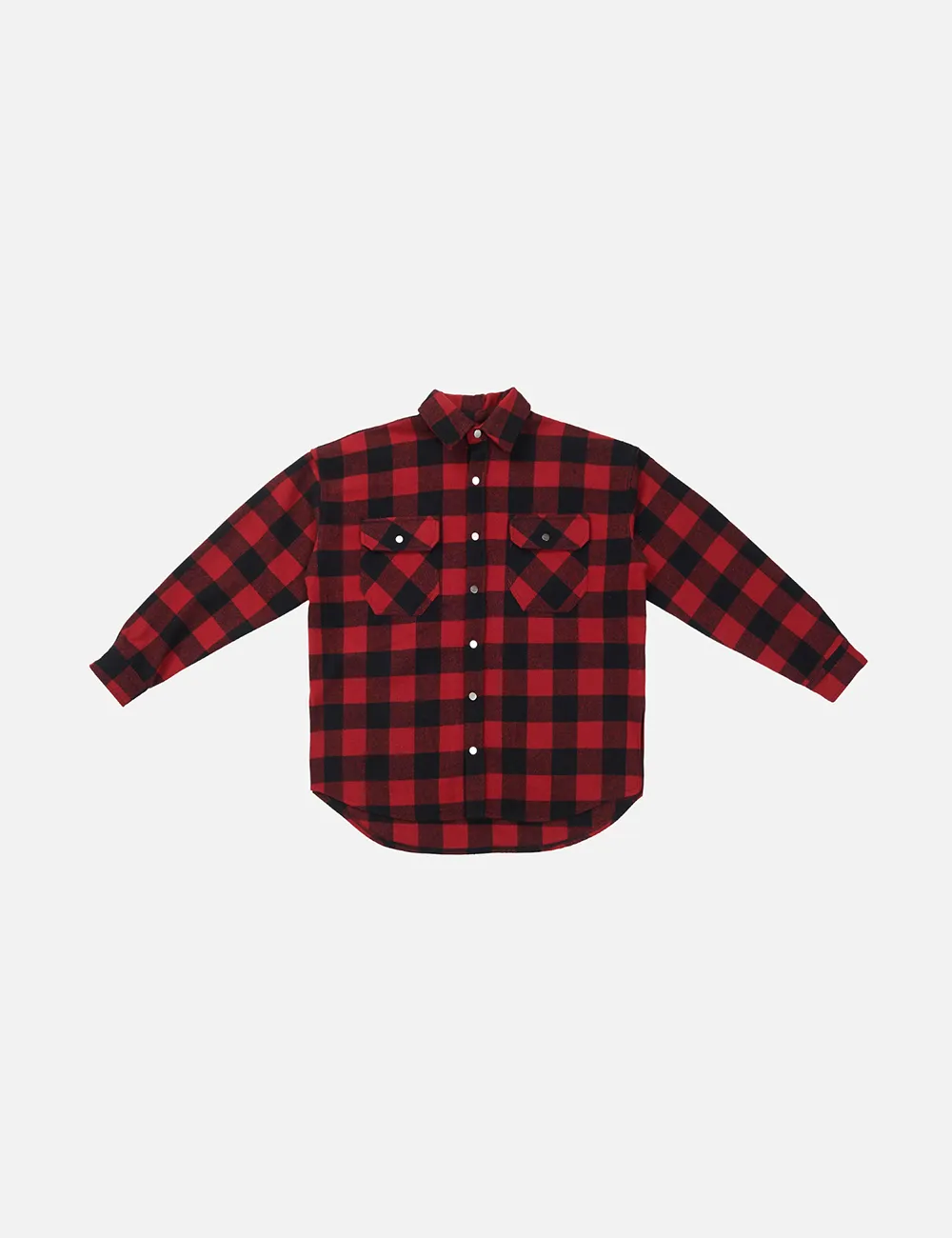 オーバーサイズシャツジャケット(レッドブラック) | 詳細画像2