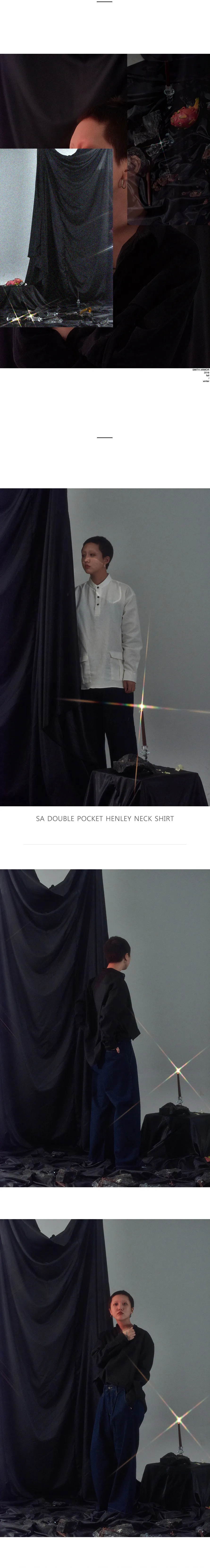 ダブルポケットヘンリーネックシャツ(アイボリー) | 詳細画像2