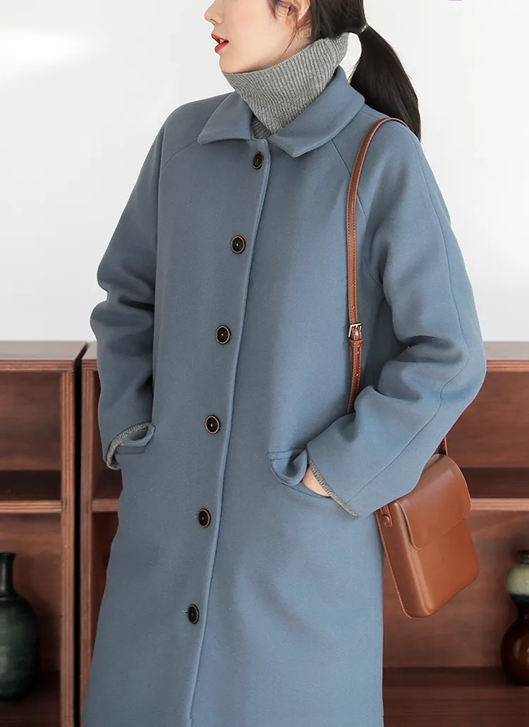 ラグランスリーブシングルロングコート・全2色 | レディース  