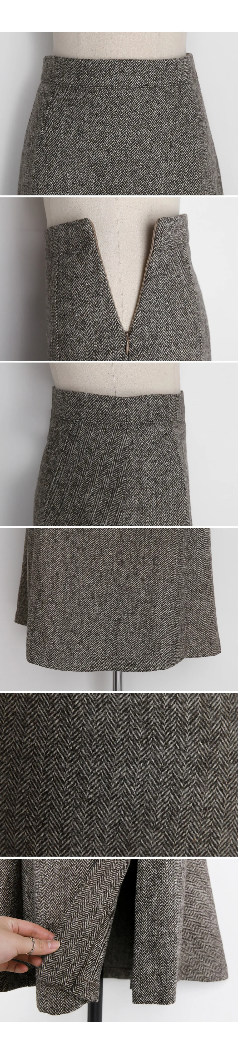 ヘリンボーンAラインスカート・全3色 | DHOLIC | 詳細画像9
