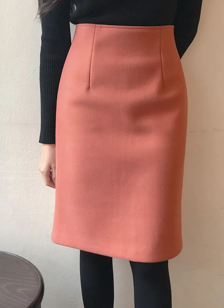 ウールブレンドスリムラインスカート | cherrykoko | 詳細画像1