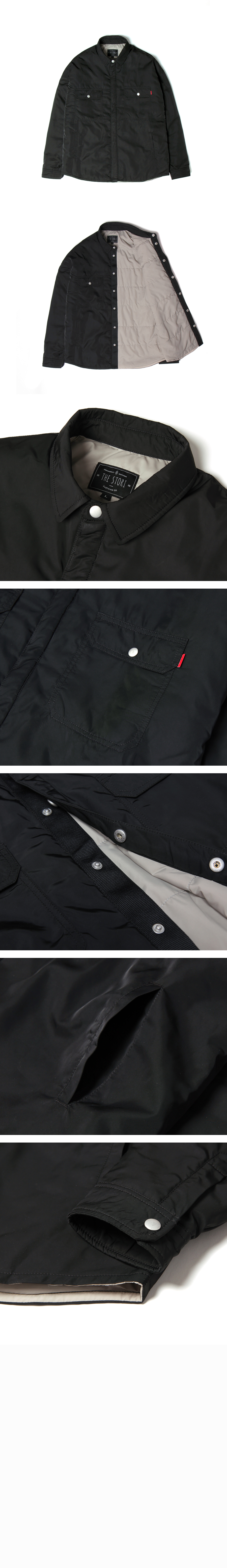 中綿シャツジャケット(ブラック) | 詳細画像3