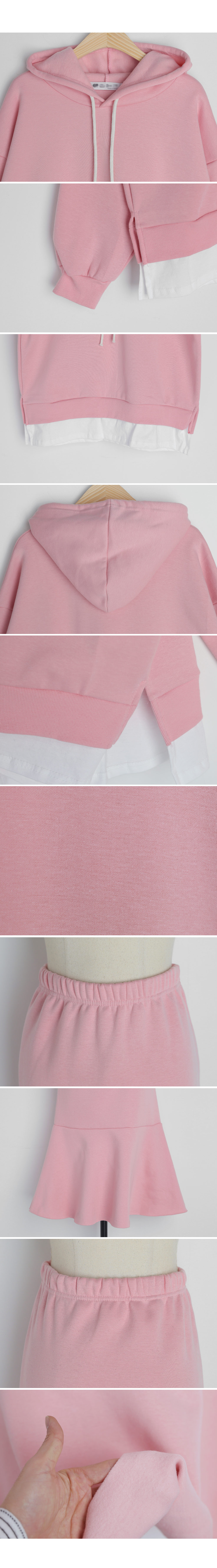 裏起毛フードTシャツ&ラッフルスカートSET・全3色 | DHOLIC | 詳細画像9